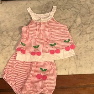 Florence Eiseman seersucker cherry two piece